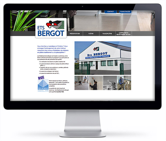 Le site internet des Établissements Bergot à Landivisiau