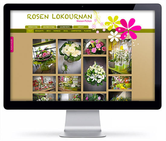 Le site internet du fleuriste Rosenn Loukournan