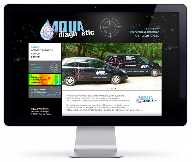 Le site internet d'Aqua Diagnostic