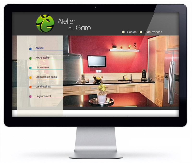 Le site internet de l'Atelier du Garo, cuisines et salles de bains à Plouguin