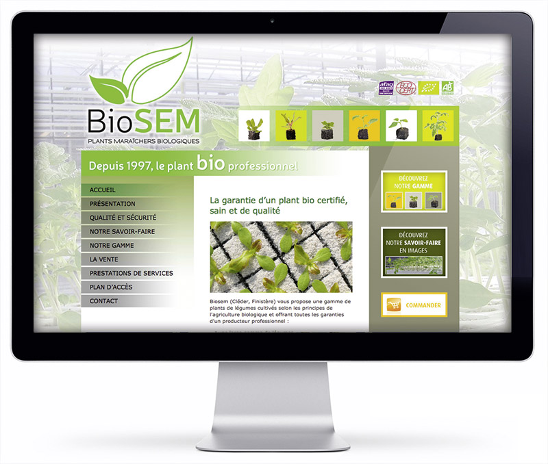 Le site internet de Biosem