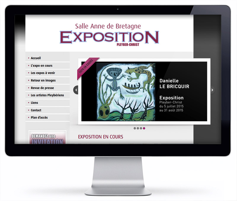 Le site internet de la salle Anne de Bretagne, expositions à Peyber-Christ