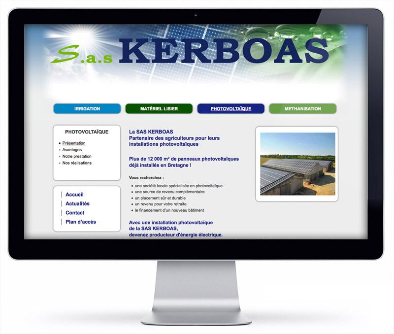 Le site internet de Kerboas, Landivisiau