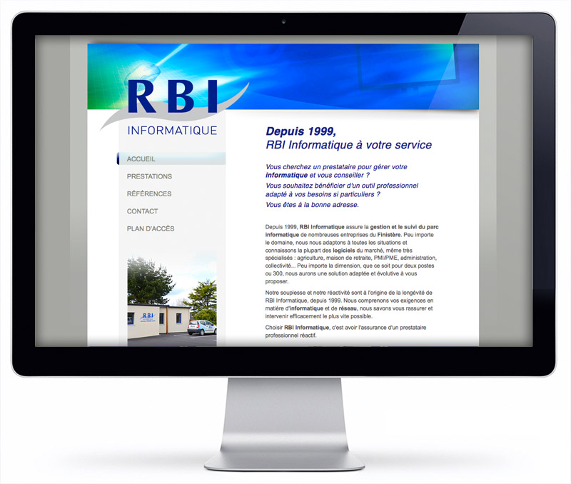 Le site internet de RBI informatique