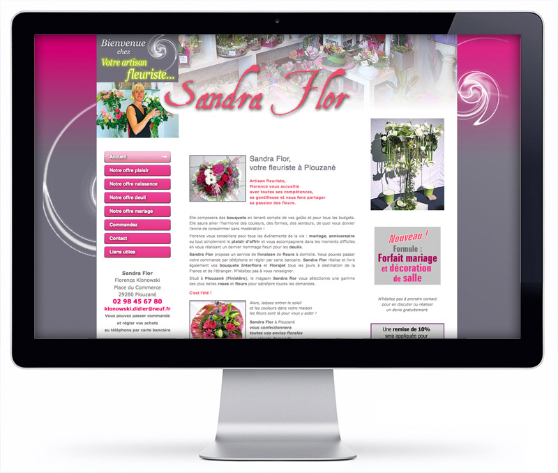 Le site internet de Sandra Flor, Saint-Renan