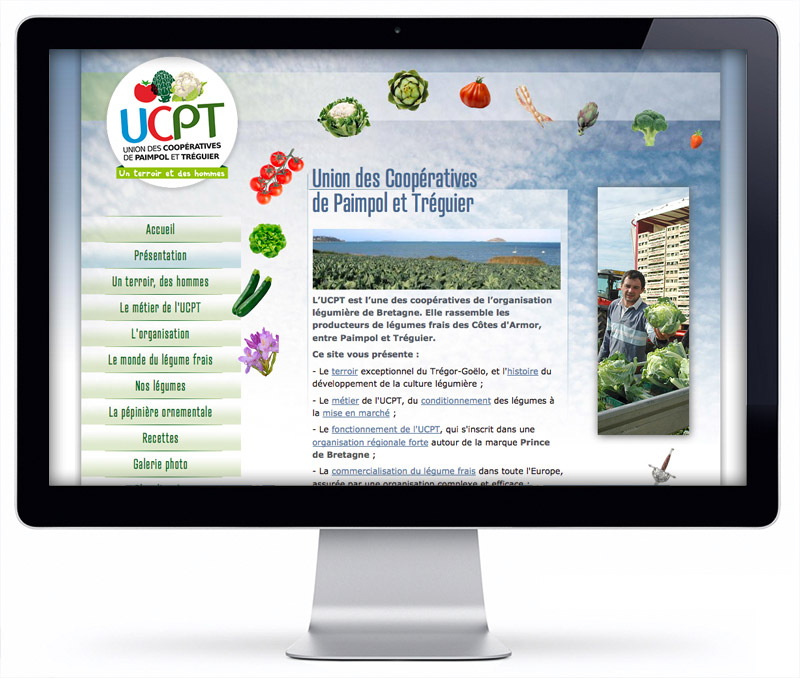 Le site internet de l'UCPT, groupement de producteurs à Paimpol